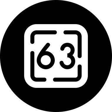 6 numaralı simge tasarımı, basit vektör illüstrasyonu