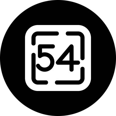 Beyaz arkaplanda izole edilmiş ana hat biçiminde 516 simgesi