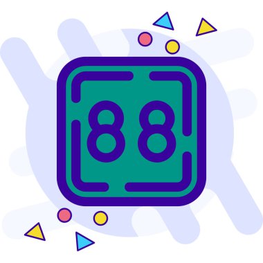 8 numaralı vektör çizim