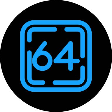 6 numaralı simge tasarımı vektör çizimi