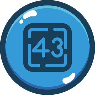 Doldurulmuş 5 numaralı dijital simge - ana hat biçimi