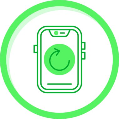 akıllı telefon vektör simgesine sahip akıllı saat