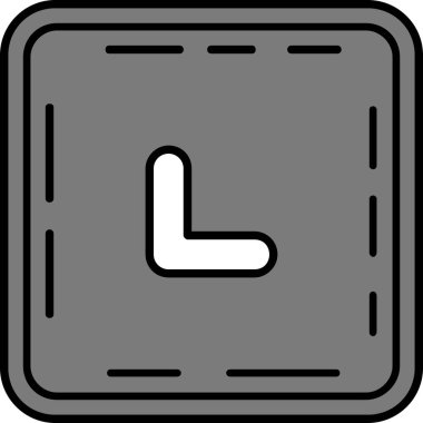 saat zaman simgesi ana hat biçiminde