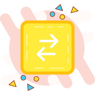 Yön ok simgesi tasarımı illüstrasyonu