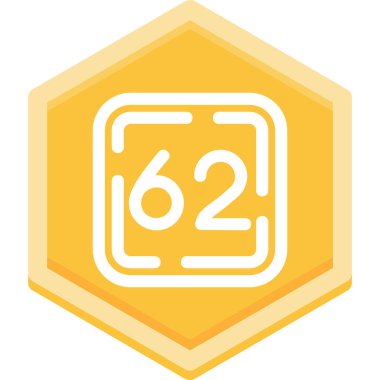 86 altın vektör altıgen simgesi.