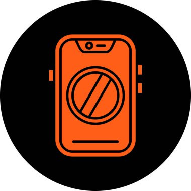 Cep telefonu simgesi, vektör illüstrasyonu