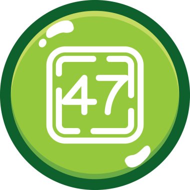 47 saat servis yeşil vektör tasarım resmi