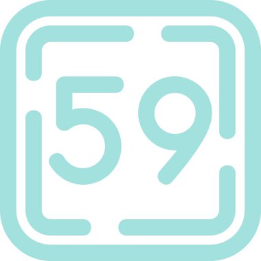 6 numaralı simge tasarımı illüstrasyonu