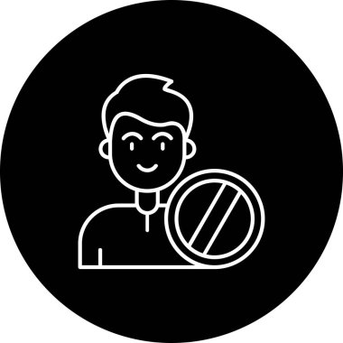 Çemberdeki bir adamın vektör çizimi