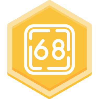 Moda stili izole edilmiş arkaplanda 6 numaralı simge