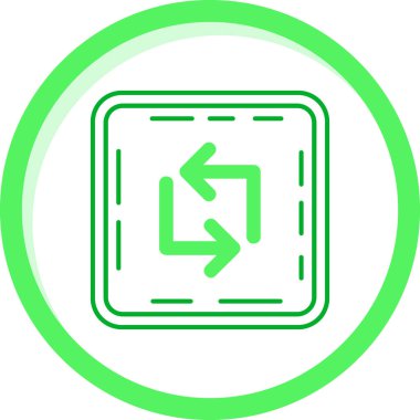 Yeşil ve beyaz bir ikonun vektör illüstrasyonu