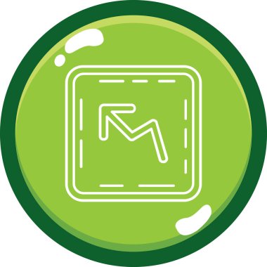 Yeşil ve beyaz bir ikonun vektör illüstrasyonu