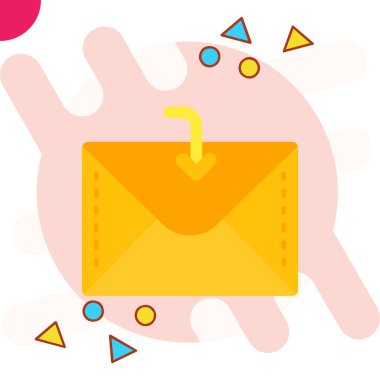 El ele tutuşan mektup vektör illüstrasyon tasarımı