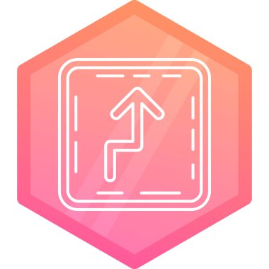 Trafik işareti simgesinin vektör illüstrasyonu