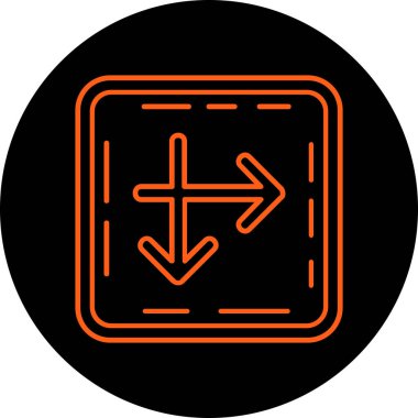 Eğilim biçimi izole edilmiş arkaplanda ok simgesi