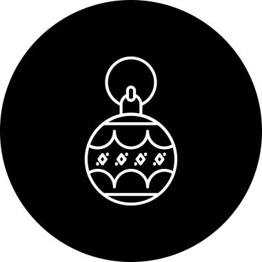 Vektör illüstrasyonu, Noel balosu, dekorasyon simgesi