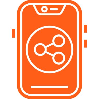 Cep telefonu. Web simgesi basit illüstrasyon