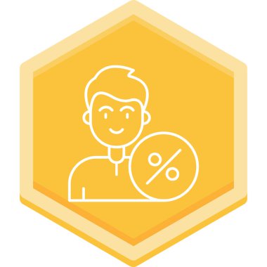 İş adamı simgesi vektör illüstrasyonu