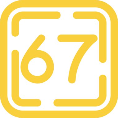 6777 sarı çizgi simgesi, vektör tasarım ögesi