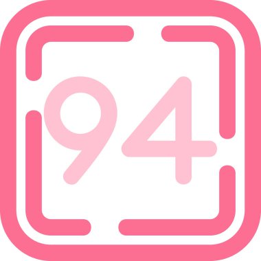 Tek bir 9 9 simgesinin vektör illüstrasyonu