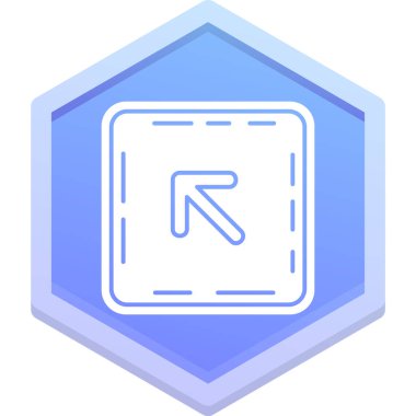 Mavi ve beyaz bir ikonun vektör illüstrasyonu