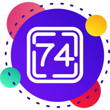 beyaz arkaplanda izole edilmiş renk takvimi simgesi. olay hatırlatıcı simgesi. Değişken rastgele şekiller, şekiller, şekiller. vektör illüstrasyonu