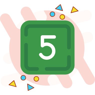 dört numaralı renk ikonu vektör illüstrasyonu