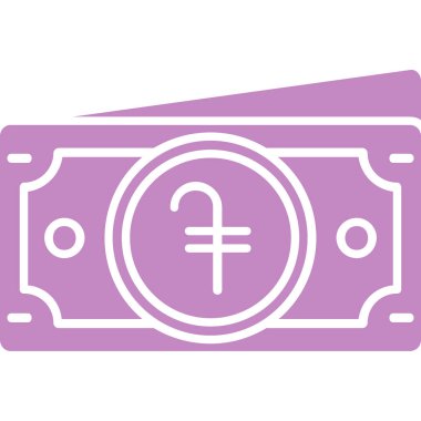 Banknotes simgesi, vektör illüstrasyonu