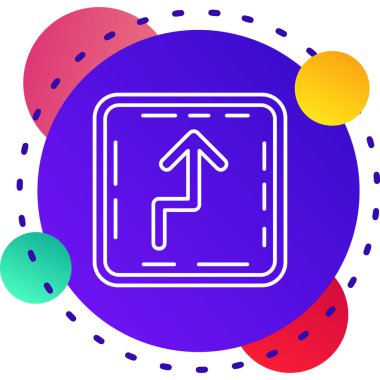 Beyaz arkaplanda izole edilmiş İtalya simgesinin renk çizgisi bayrağı. Gradyan daire düğmesi. vektör illüstrasyonu