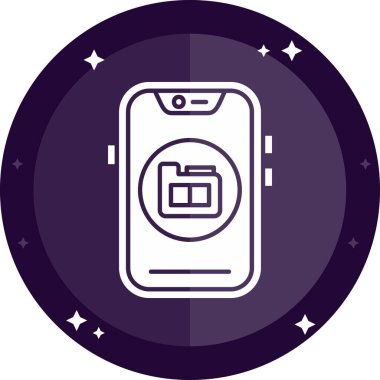 Akıllı telefon simgesinin vektör illüstrasyonu