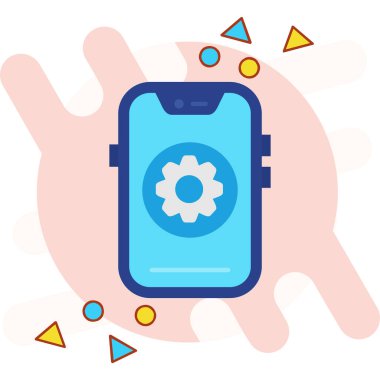 cep telefonu tamir simgesi doldurulmuş dış hat biçimi