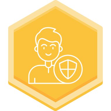 Çapraz simgesi olan avatar adam