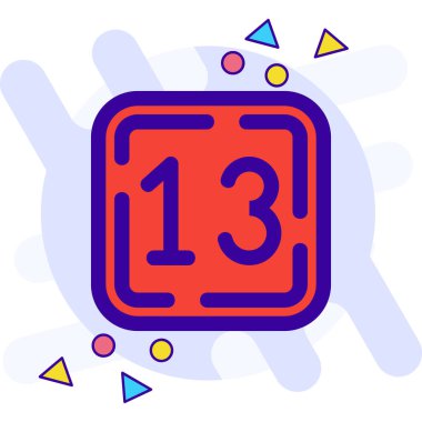 1 numaralı simge, vektör illüstrasyon tasarımı