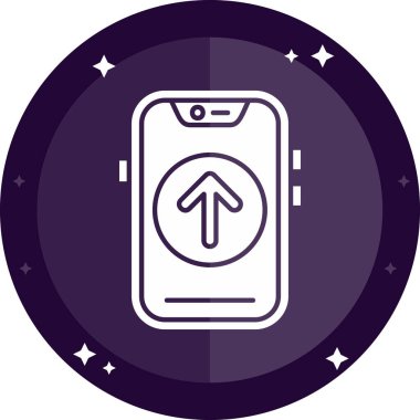 Akıllı telefon simgesinin vektör illüstrasyonu