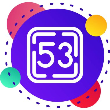 Beyaz arkaplanda 48. satır yıldönümü simgesi izole edildi. Renkli taslak konsepti. vektör