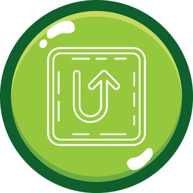 İzole edilmiş bir yol simgesi çizimi