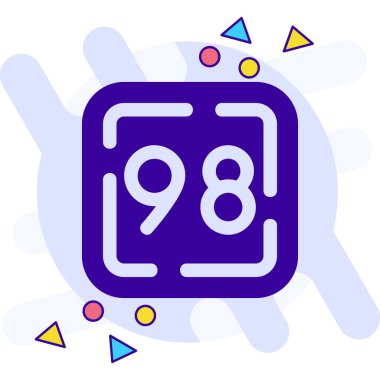 9 numaralı simge tasarım vektör şablonu