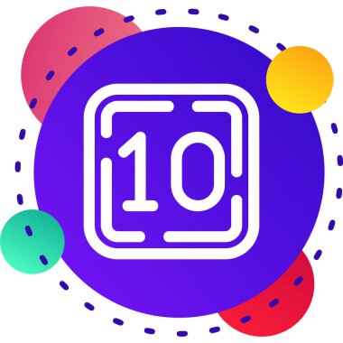 Beyaz arkaplanda izole edilmiş renkli şeker ikonu. Gradyan beyaz dinamik düğmesi. vektör.