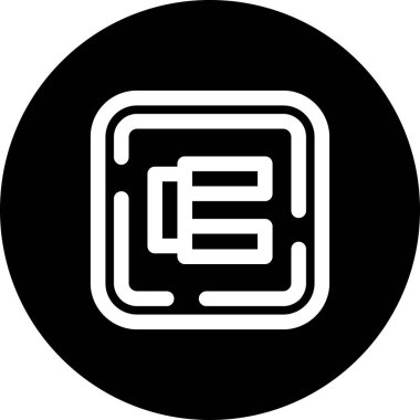 Modern b 'nin vektör illüstrasyonunda müziğin eksik simgesi