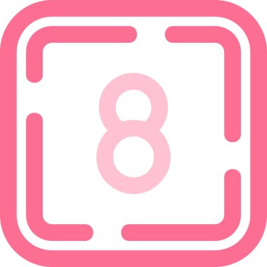 Sekiz numaralı simge vektör illüstrasyonu