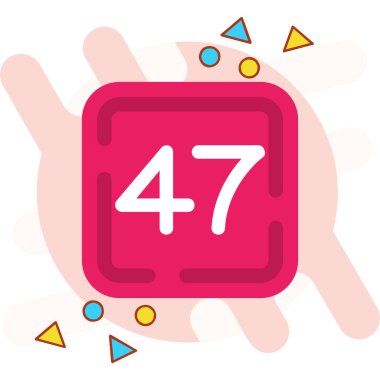 4 numaralı tasarım, vektör illüstrasyonu 10 grafiklik