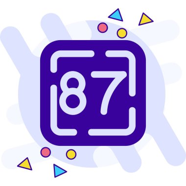 8. satır takvim simgesi beyaz arkaplanda izole edildi. 8 Mart uluslararası mutlu gün etkinliği. Renkli taslak konsepti. vektör