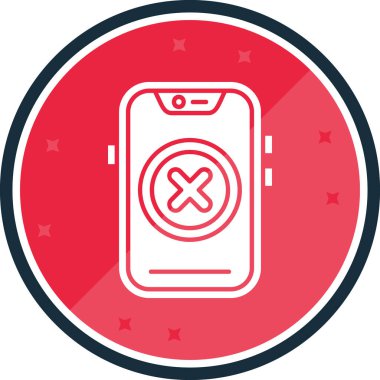 akıllı telefon simgesi soyut arka grupta izole edildi