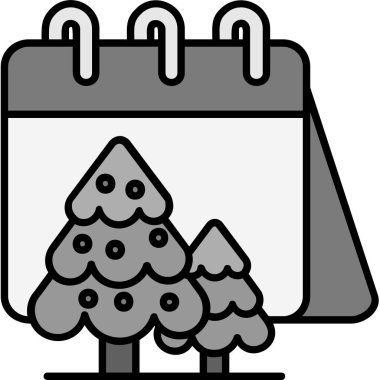 Bir ağaç simgesinin vektör illüstrasyonu