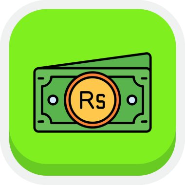 Para simgesi, basit vektör çizim