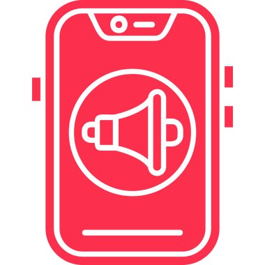 Cep telefonu simgesinin vektör illüstrasyonu