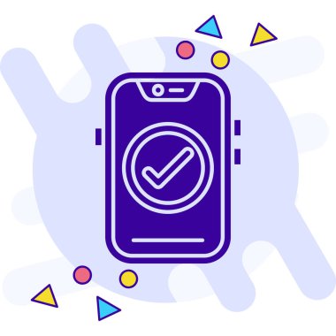 akıllı telefon simgesi vektör illüstrasyon grafik tasarımı