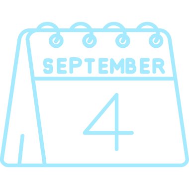 Takvim simgesi tasarımı, takvim tarihi Eylül 40. gün ve olay tema vektörü illüstrasyonu