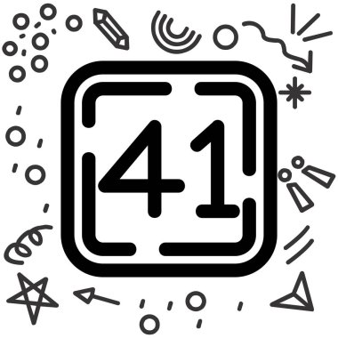 Satır 4 simgesi, vektör illüstrasyonu