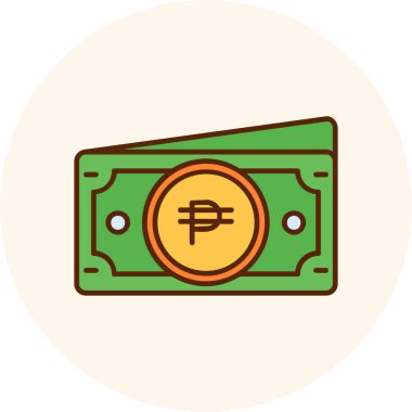 Dolar gagası ikon vektör illüstrasyonu